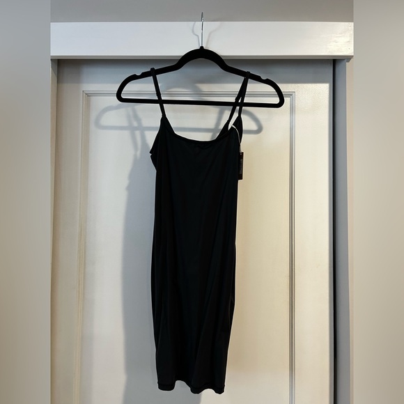 NWT SKIMS Onyx Black Soft Lounge Mini Slip Dress in Size Small - Picture 4 of 10